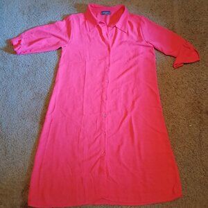 Scarlett women's shirt dress M pink